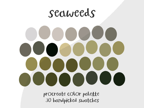 Color Palette for Procreate | Seaweeds