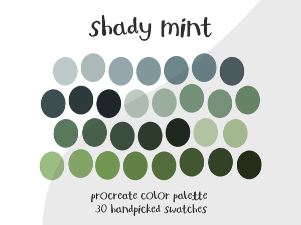 Color Palette for Procreate | Shady Mint