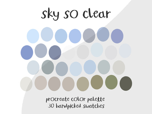 Color Palette for Procreate | Sky So Clear