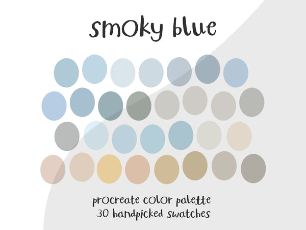 Color Palette for Procreate | Smoky Blue