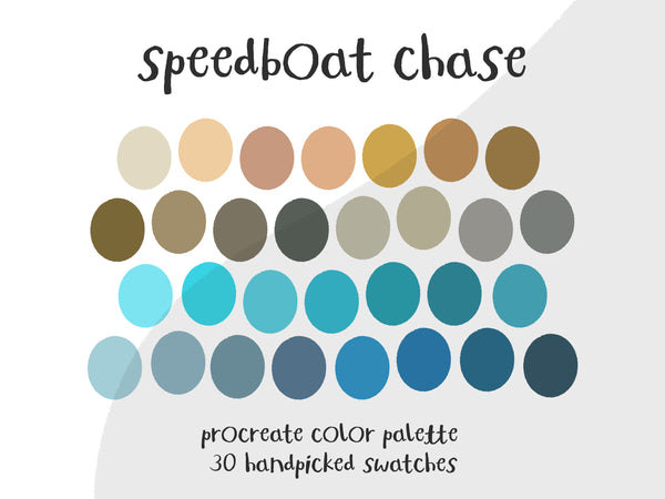 Color Palette for Procreate | Speedboat Chase