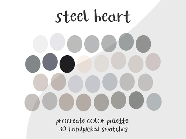 Color Palette for Procreate | Steel Heart