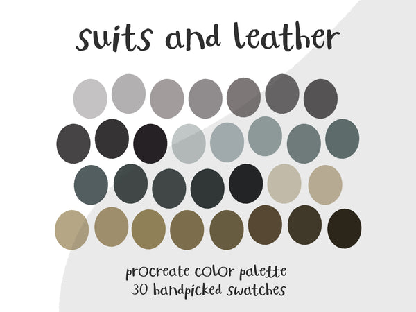 Color Palette for Procreate | Suits and Leather