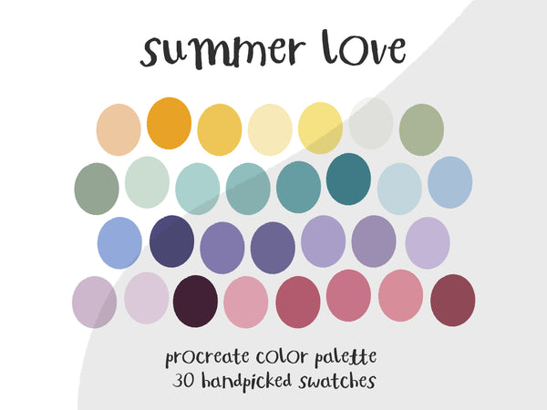 Color Palette for Procreate | Summer Love