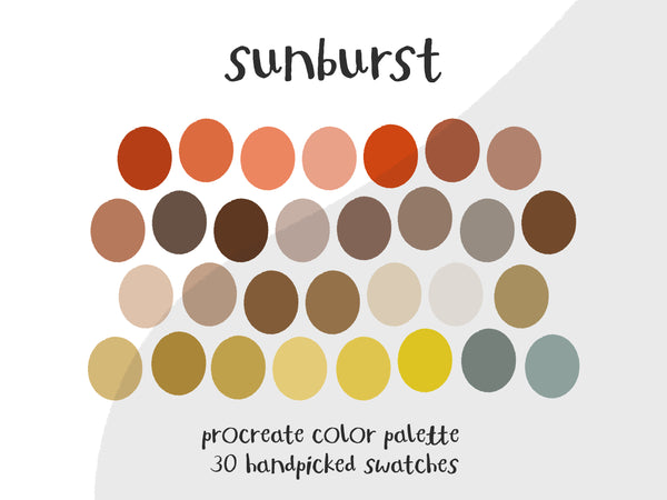 Color Palette for Procreate | Sunburst
