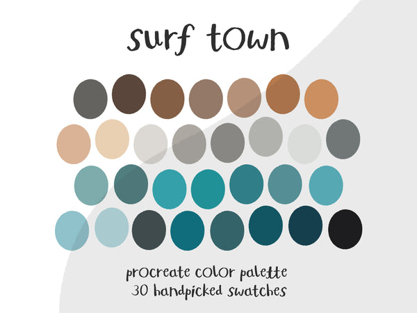 Color Palette for Procreate | Surf Town