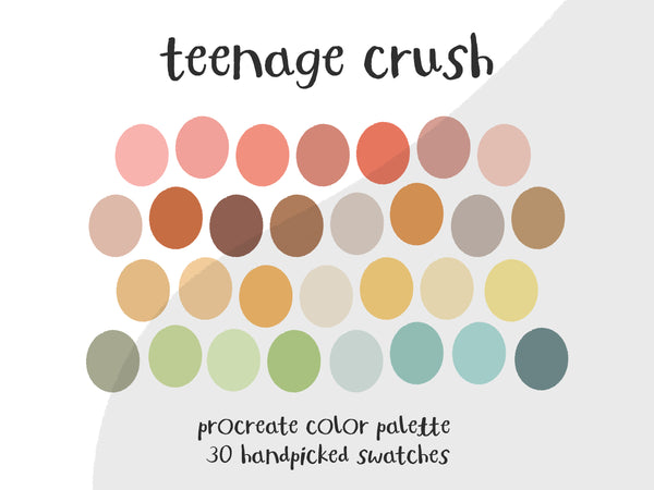 Color Palette for Procreate | Teenage Crush