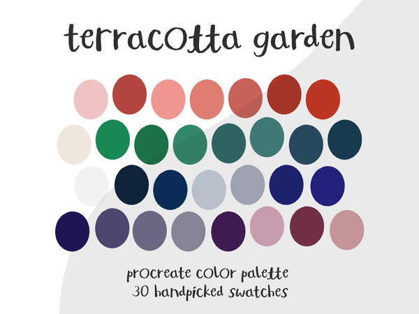 Color Palette for Procreate | Terracotta Garden