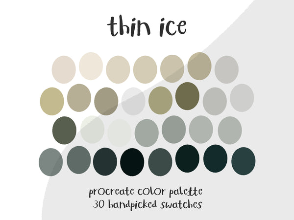 Color Palette for Procreate | Thin Ice