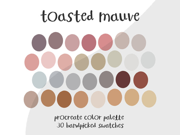 Color Palette for Procreate | Toasted Mauve