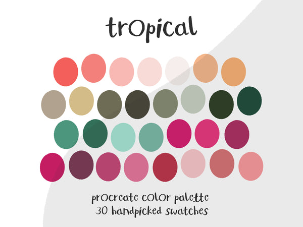 Color Palette for Procreate | Tropical