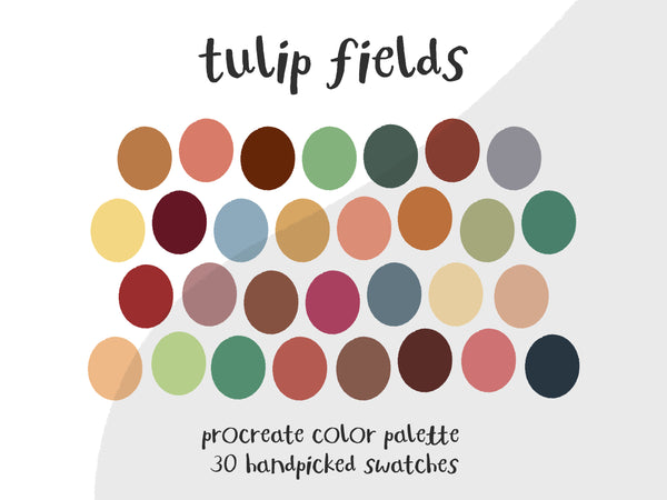 Color Palette for Procreate | Tulip Fields