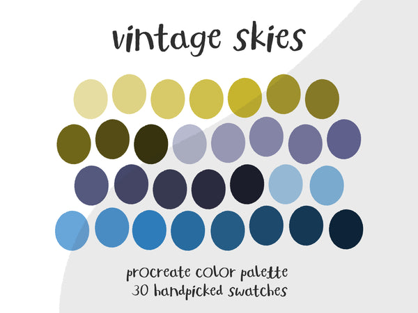 Color Palette for Procreate | Vintage Skies