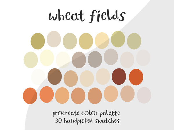 Color Palette for Procreate | Wheat Fields